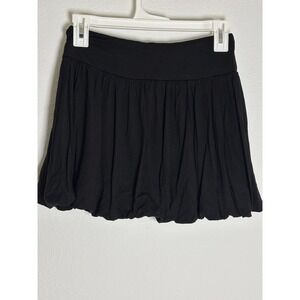See You Monday Los Angeles Black Bubble Hem Mini Skirt Medium Puff Skirt